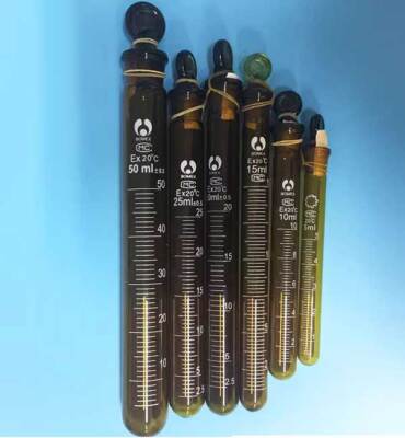 5ml - 100ml Round-bottomed Amber graduated Glass Tubes Lab Chemistry Glassware