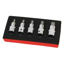 Neilsen CT3629 - 5pc 1/2" Drive Hex Bit Socket Set H7 - H14 **STOCK CLEARANCE**