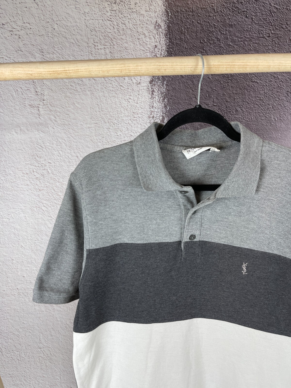 Polo Yves Saint Laurent triplo colore bloccato