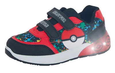 Scarpe sportive con luci per bambini Pokemon Light Up Allenatori Pokeball Touch Fissaggio