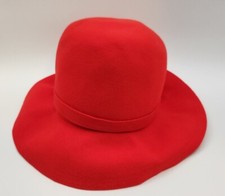Womens Doeskin Felt Hat 100 Wool George W Bollman Co Red
