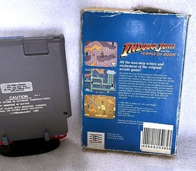1988 INDIANA JONES & THE TEMPLE OF DOOM &bull; CASES & STAND &bull; VINTAGE NES NINTENDO