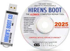 Hirens Boot CD USB 2025 Version Computer Diagnostic Repair Data Recovery Boot CD