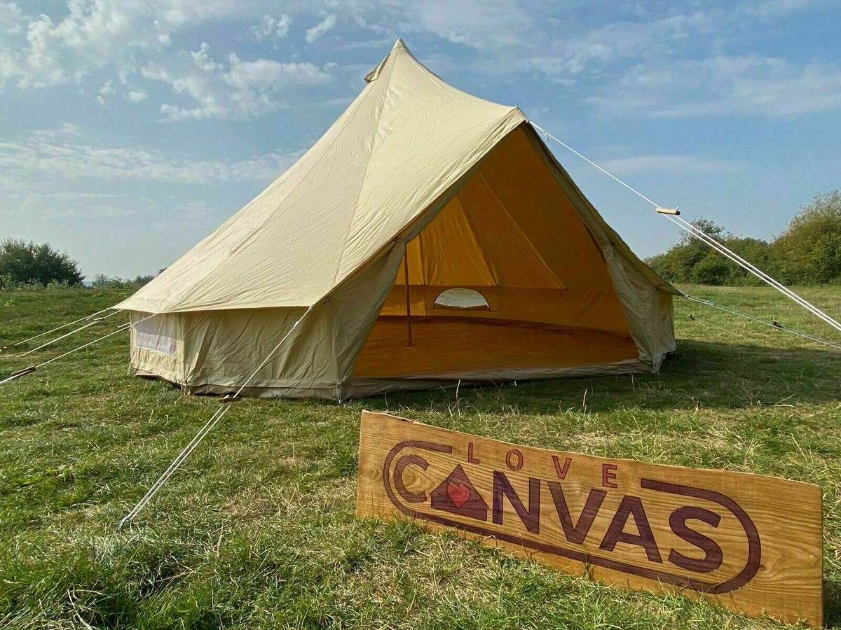 VEVOR Tente Cloche En Toile 100% Coton Pour 8 Personnes VEVOR De 13 Pi De Diametre Tente De Camping Impermeable En Toile