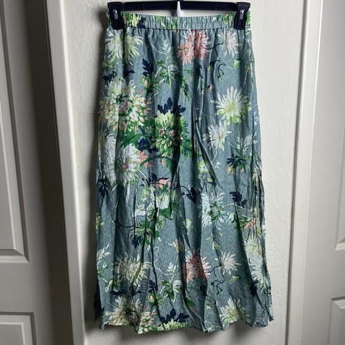 H&M Maxirock Damen Gr. Small Hawaii Blumenmuster mit Taschen Seitenschlitz