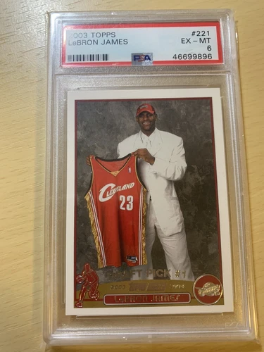 Topps 2003 LeBron James Rookie Card # 221 - PSA 6 GREAT EYE APPEAL
