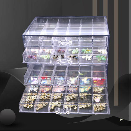 120 Grids Nail Art Storage Case 5-layer Drawer Acrylic Clear Organizer Box