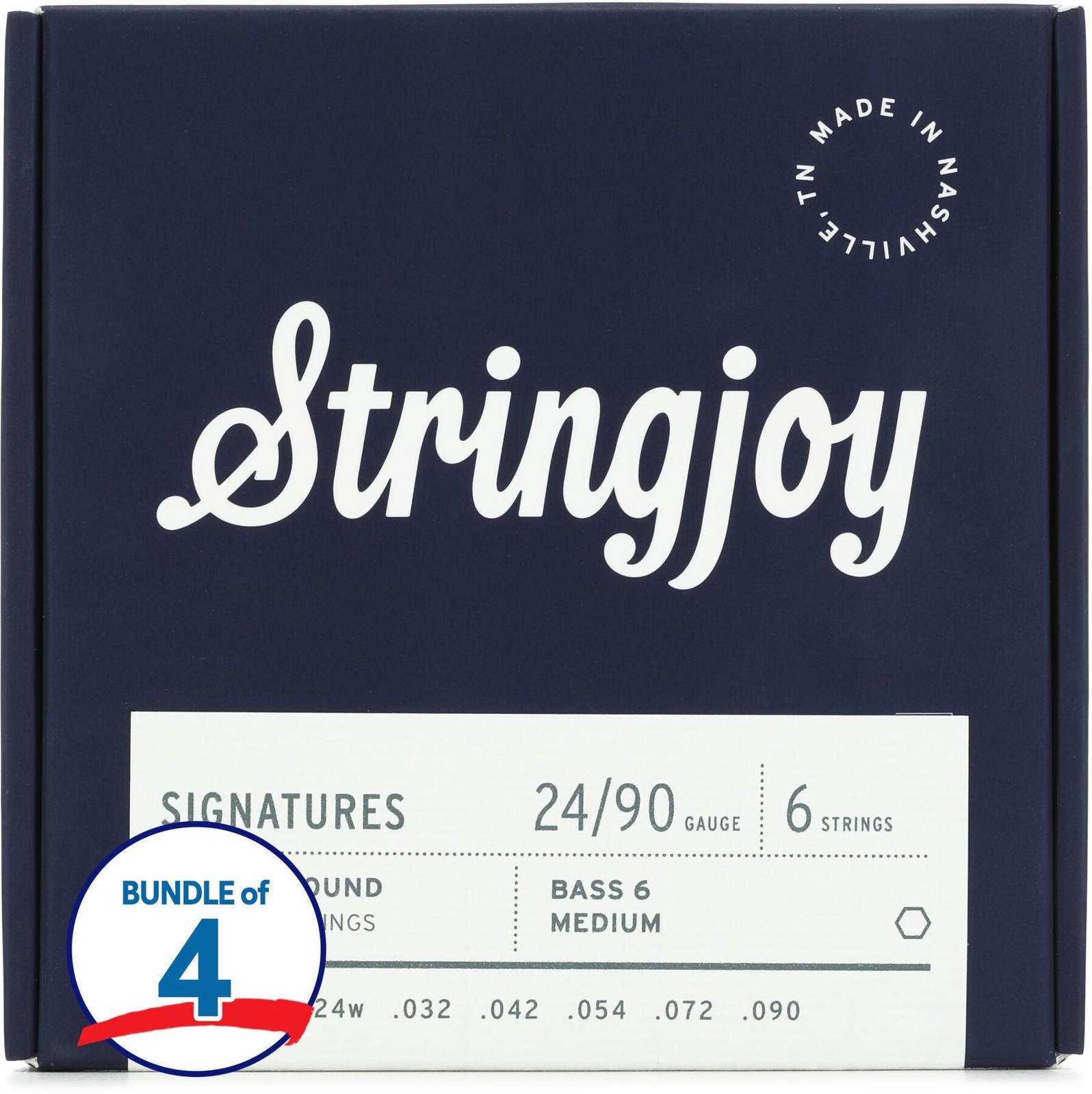 Струны Stringjoy Signatures Nickel Wound Balanced Bass VI 4 штуки - 024 - 15090₽