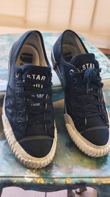 G-Star RAW Herren Sneaker Low-Top  Gr.40 schwarz Leder universal used look urban