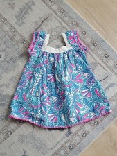 Lilly Pulitzer X Target Baby Girls Blue Pink Shift Dress Sz18m