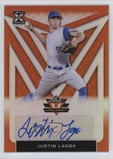 2020 Leaf Valiant Orange Prismatic /75 Justin Lange #BA-JL1 Auto p8v