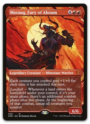 Moraug, Fury of Akoum (Showcase) #300 (NM) Zendikar Rising ZNR Magic MTG