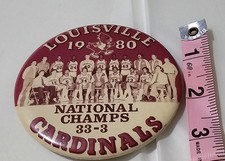 1980 NCAA championship Pin of the Louisville Cardinals men's basketball team.