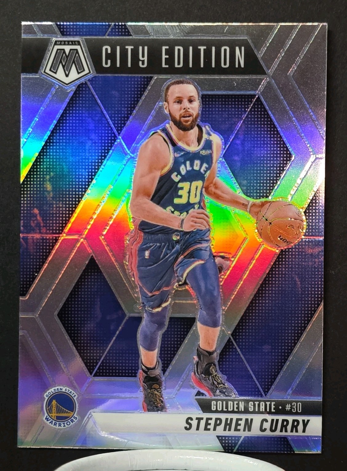 2024-25 Panini Mosaic Stephen Curry Holo Silver Prizm City Edition #272 Warriors