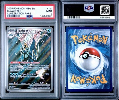 Clawitzer 141/132 PSA 9 IR Mega Evolution Me01 ILLUSTRATION RARE HOLO Pokemon