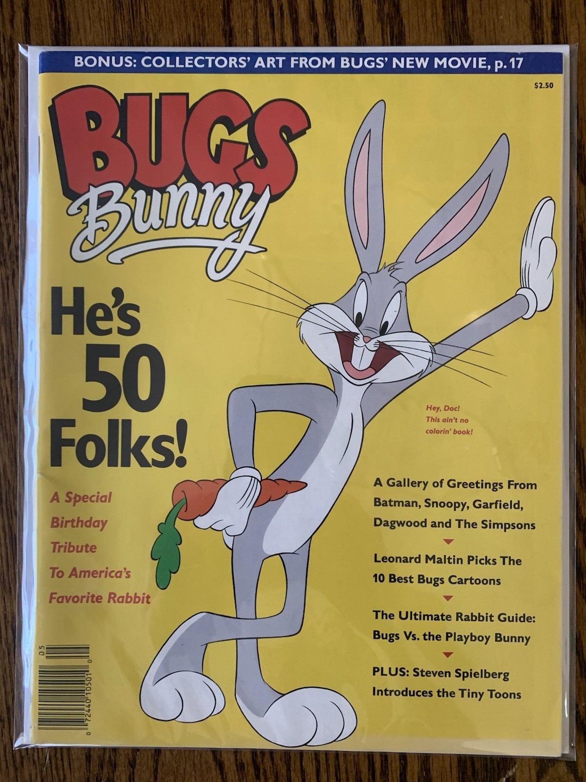 BUGS BUNNY MAGAZINE He's 50 Folks 1990