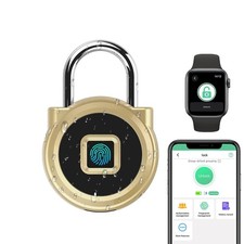 Gym Locker Padlock Fingerprint Padlock with 1000 App User - Outdoor Waterpro...