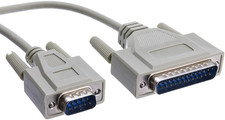 6-Feet Molded DB9 Male/Db25 Male, 9C, 10D1-02106 