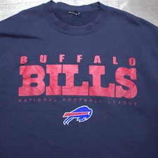 Vintage Buffalo Bills Crewneck Sweatshirt Mens L Blue NFL Pullover