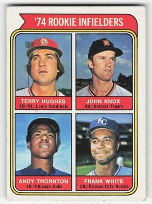 Rookie Infielders (Hughes / Knox / Thornton / White) 1974 Topps #604 GD-VG