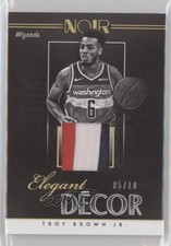 2018-19 Panini Noir Elegant Décor Rookie Jerseys Prime 5/10 Troy Brown Jr 1a07