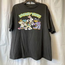 Looney Tunes Rapper Taz Bugz Daffy Hip Hop Bugs Bunny Short Sleeve TShirt Sz XL