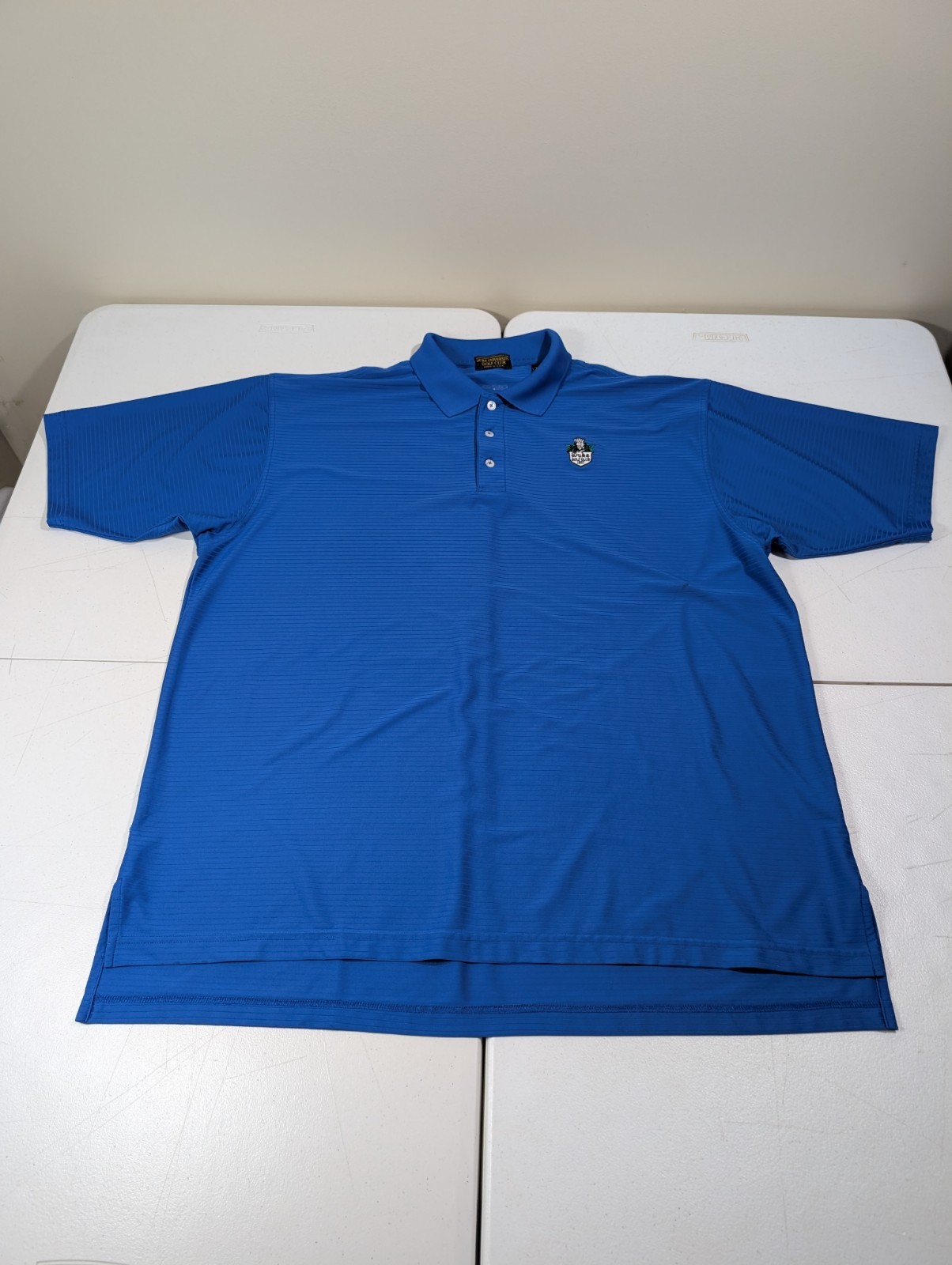 Vintage Duke Golf Club Polo Shirt Mens 2XL Blue Performance Blue Devils Golf VTG