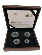 2012 Britannia  Four-Coin Set Gold Proof Box, Coa and Capsules.NO COINS.