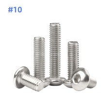 10 -24 10 -32 British 304 Stainless Allen Hex Socket Button Head Screws Bolts