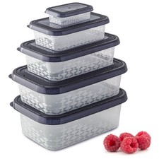 Gefrierdosen Lunchbox Deckel Aufbewahrung Frischhaltedosen 5-Set Schwarz