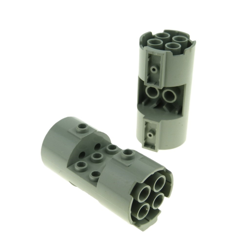2x Lego Cylinder 3x6x2 Light Gray Turbine Engine Nozzle Star Wars 30360