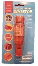 Emergency Essentials 5-IN-1 Survival Whistle Camping Hiking Boating