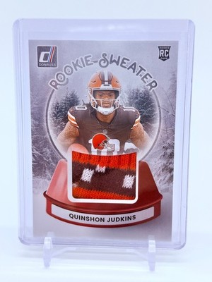 2025 Donruss Football Quinshon Judkins #SWE-QJS Rookie Sweater Browns RC NFL