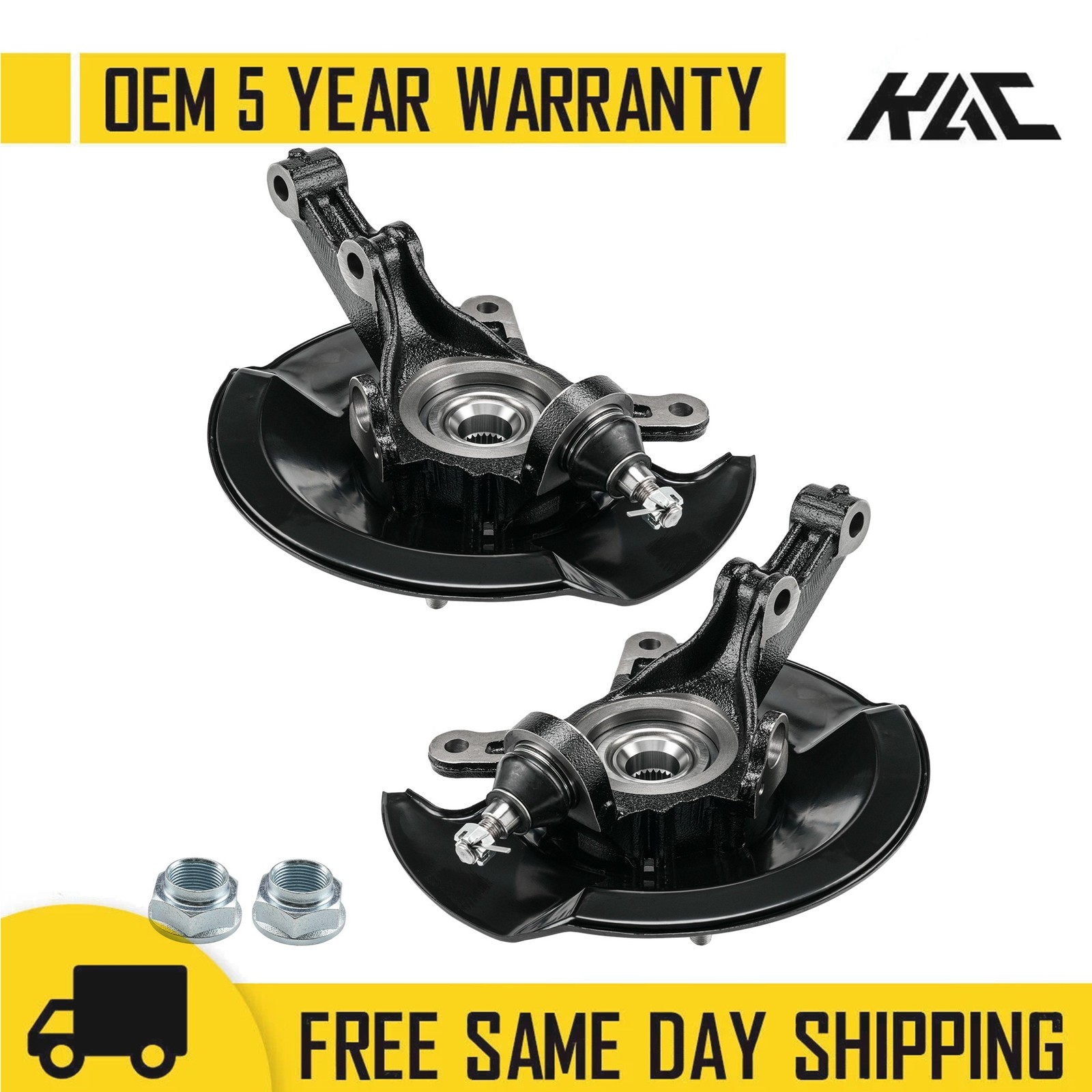1 Pair Front Steering Knuckle Wheel Hub Bearing For Honda Civic 1.7l 2001 2002
