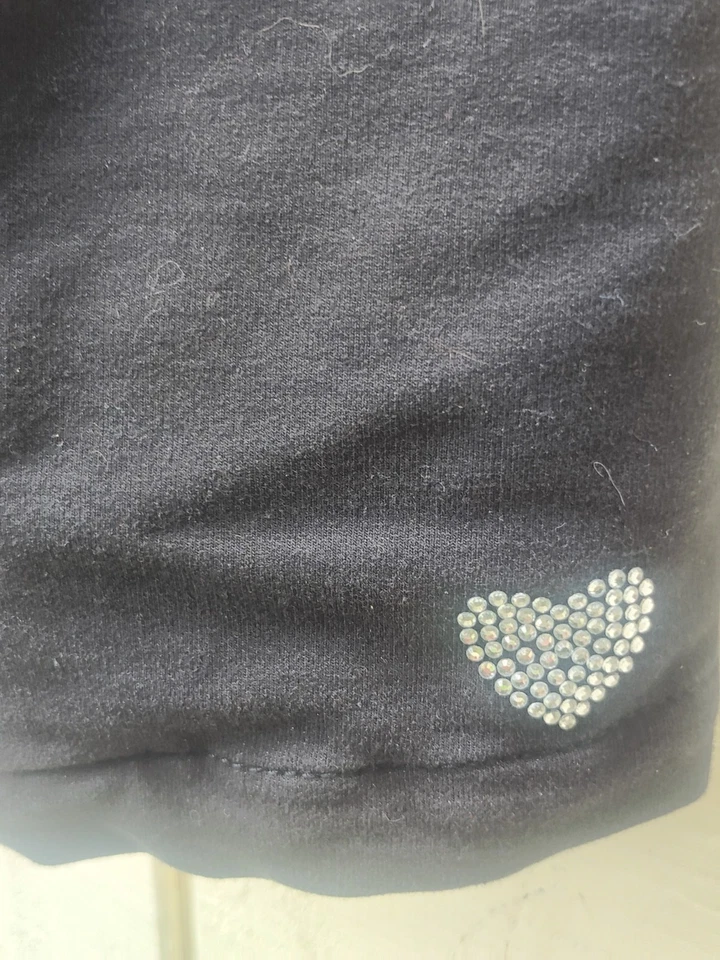 Dreams Jeannes by Quacker Factory Women's XL Black Vest Rhinestone Heart Read - Image 3 of 4