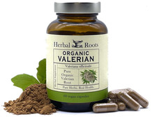 Herbal Roots Pure Organic Valerian Root Capsules - 900 mg, 60 Count Vegan Caps