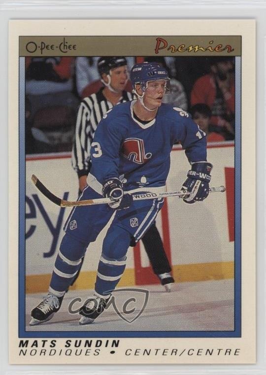 1990-91 O-Pee-Chee Premier Mats Sundin #114 Rookie RC HOF 0k6a