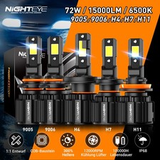 9005/6H4 H1 H3 H7 H11 Zulassung LED Scheinwerfer 15000L Fern Kit Halogen Xenon