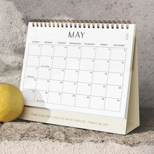 Aesthetic Desk Calendar 2025-2026 - Runs from January 2025 until June 2026 - Bea