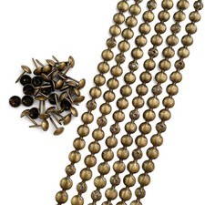 Let's Decorate 10 Meters D9.5mm Brass Upholstery Tacks 9.5mm, B:9.5mm brass