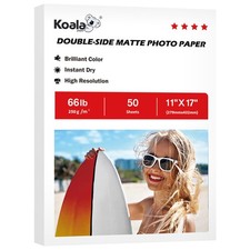 Koala Double Sided Matte Thick Photo Paper 11x17 Inches Heavyweight 50 Sheets...