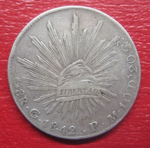 1842 Mexico 8 Reales — photo from the most recent tracked eBay sale