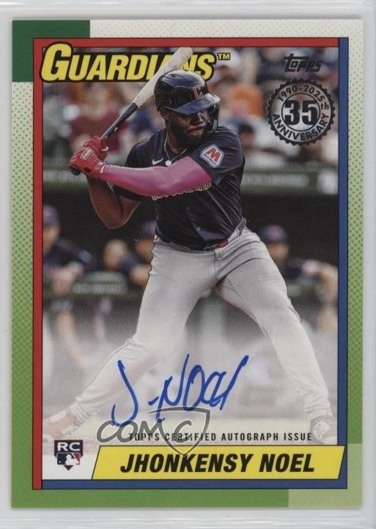 2025 Series 1 1990 Topps Baseball Jhonkensy Noel #90A-JN Rookie Auto RC 10h2