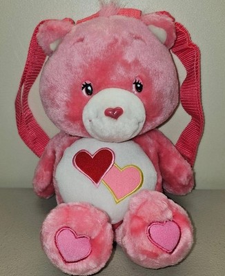 Vintage Care Bears Love A Lot Bear Plush Backpack Pink  display picture 2
