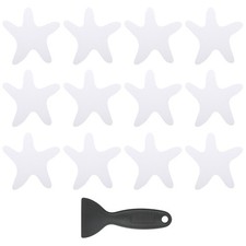 12 Pcs Non Slip Bathtub Stickers with Scraper Anti Slip Star White