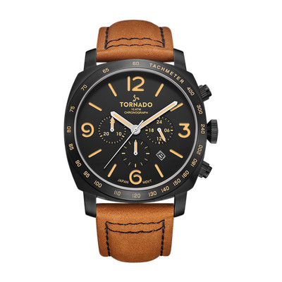 Tornado Lumina Chronosphere Men's Chronograph Watch | Black Dial, 43x52mm