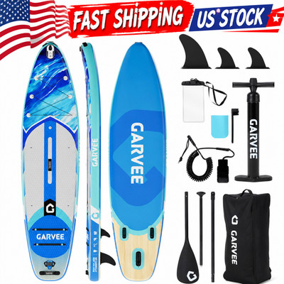 Inflatable Stand Up Paddle Board 10'6'' Wide Stable Non-Slip Deck 450 lbs