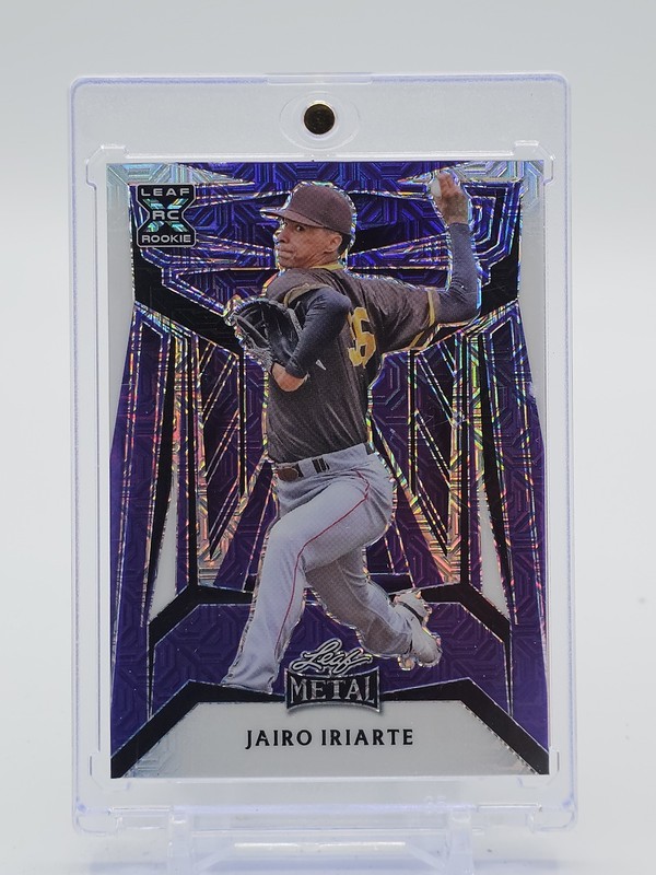 JAIRO IRIARTE LEAF METAL ROOKIE 1/1 PRE-PRODUCTION PROOF PURPLE MOJO Q7420