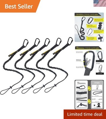 Safety Tether Tool Lanyard - 5 Pack Stretch Strap Safety Fall Protection Tool...