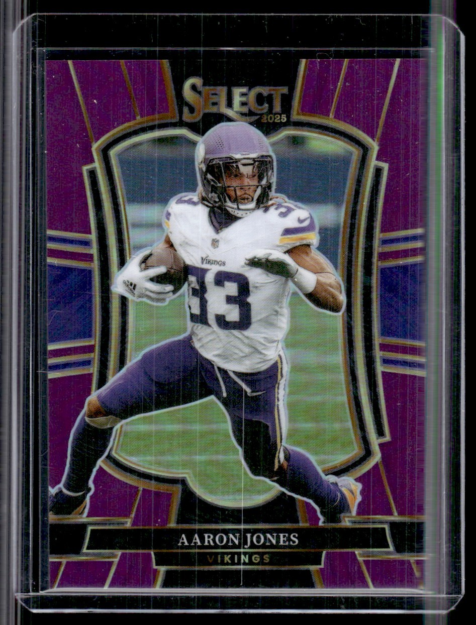 2025 Panini Select Purple Prizm Aaron Jones 60/75 Minnesota Vikings #165